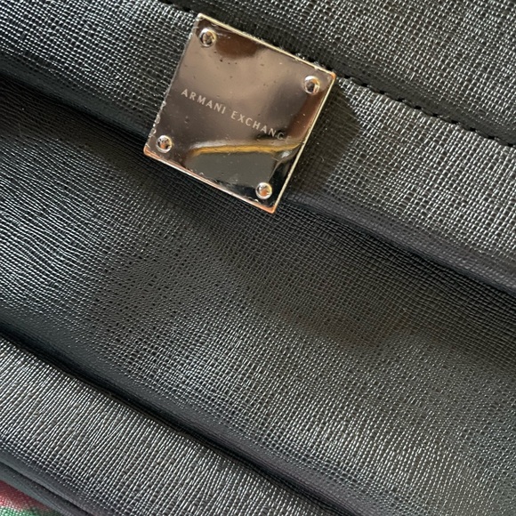 Armani Exchange Black Crossbody Chained Strap Handbag 🎄CUTE FOR THE HOLIDAYS!🎄 - Picture 3 of 8